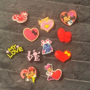 Disney Themed Heart and Love Shoe Charms
